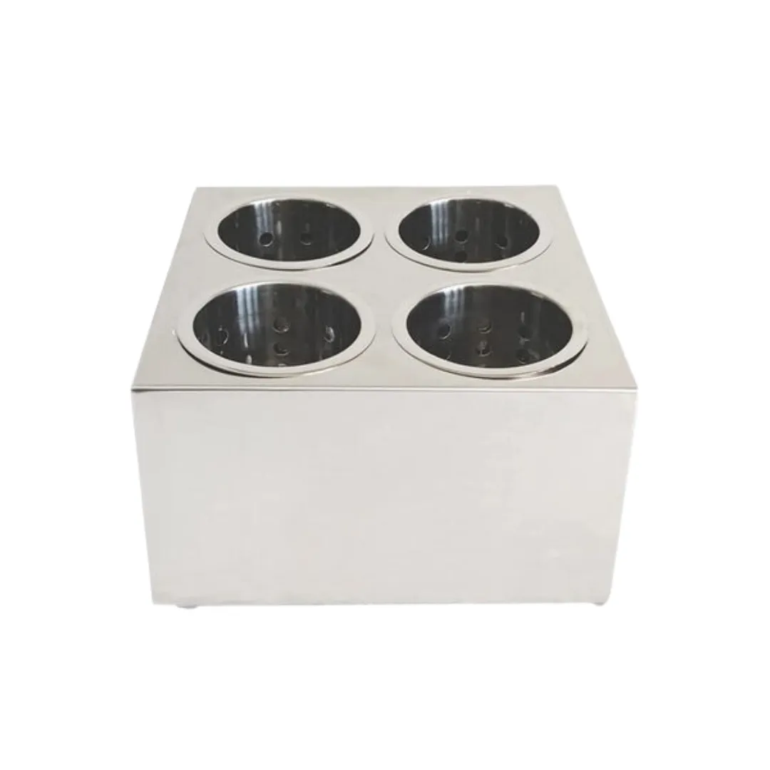 Commercial Stainless Steel 4 Hole Utensil Holder
