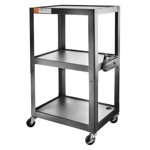 3 Shelf A/V Cart with Power Strip
