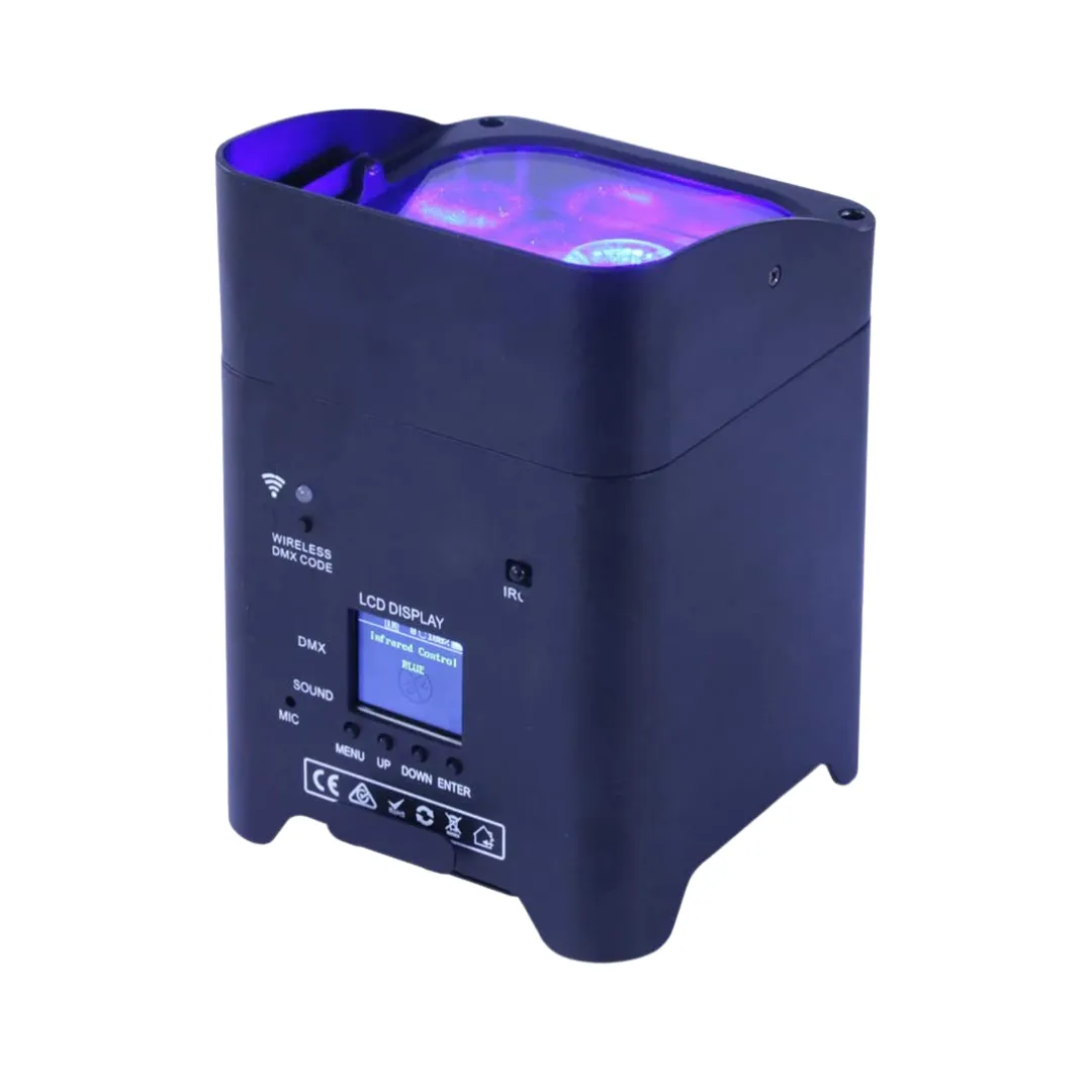 Wireless Black LED Uplight - RGB Colors