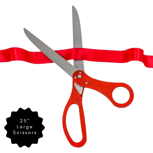 25" Large Cutting Scissors & Ceremony Satin Ribbon