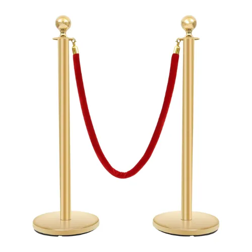 Gold Stanchions with Red Velvet Rope