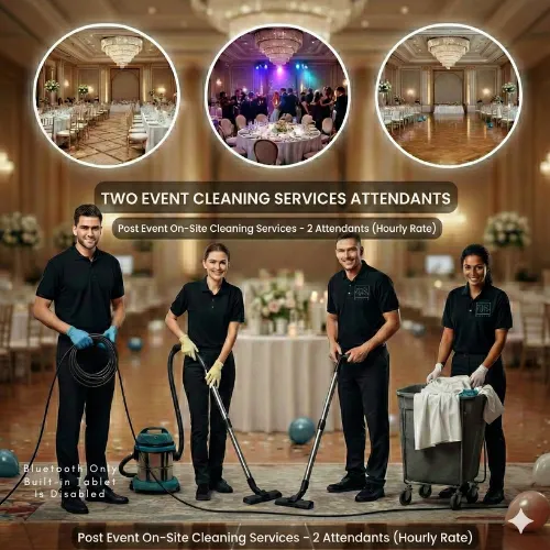 Post Event On-Site Cleaning Services - 2 Attendants