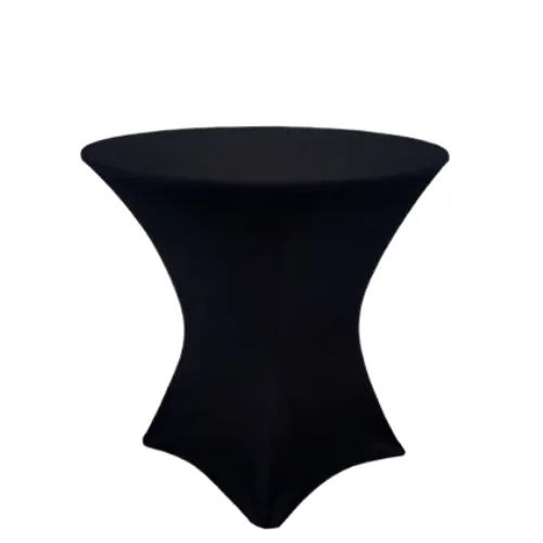 Black Lowboy Spandex Linen Cover - 30" Cocktail Table