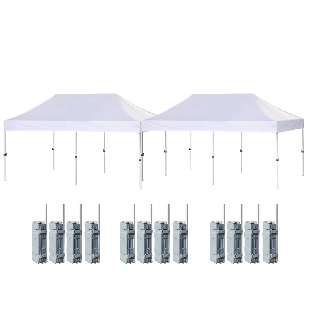 10ft x 40ft Commercial Pop-Up Canopy Tent - White