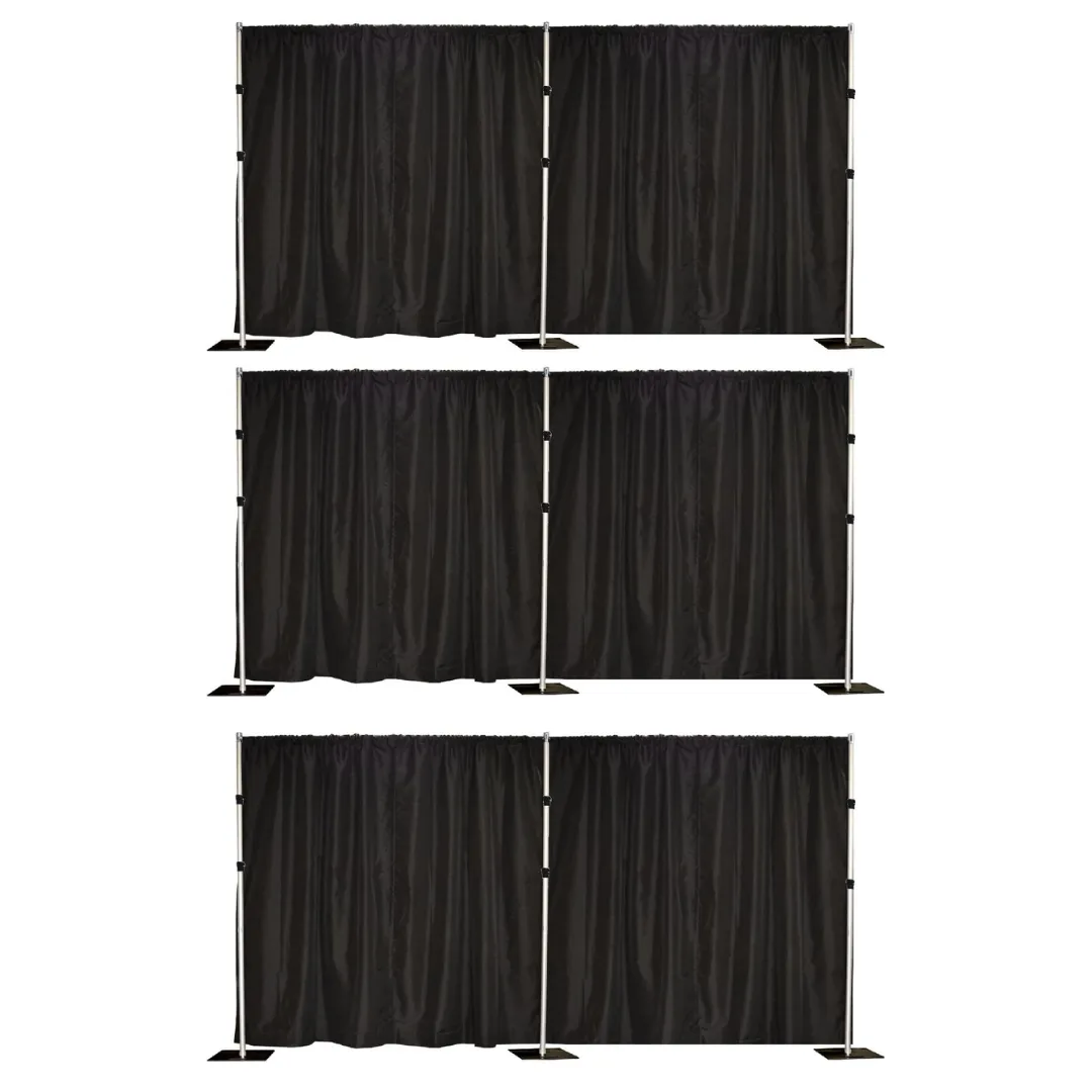 8ft x 60ft Black Pipe & Drape Stand