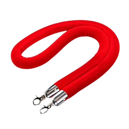 5ft Red & Chrome Velvet Rope