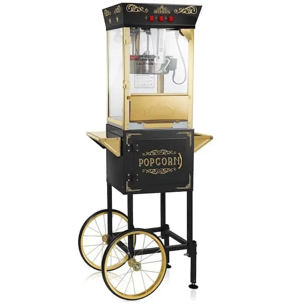 Professional Popcorn Machine 10 oz. - Black & Gold