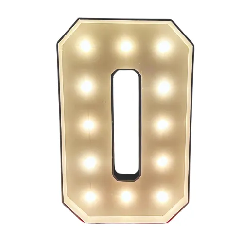 4ft Wood Marquee Number - 0