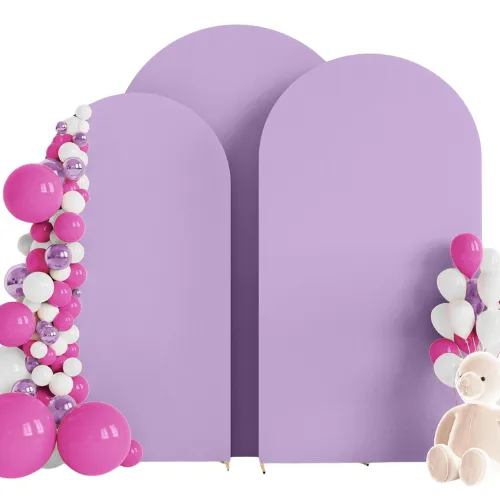 Lavender Arch Backdrop Covers - 3 Pieces