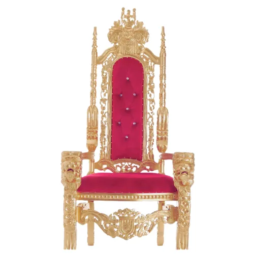 Magenta & Gold Throne Chair