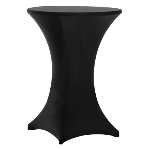 Black Highboy Spandex Linen Cover - 42" Cocktail Table