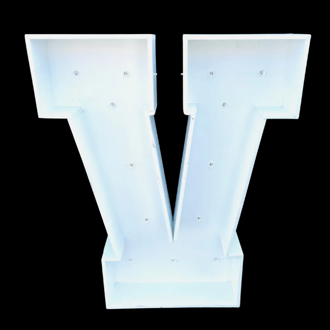 3ft Wood Marquee Letter - V