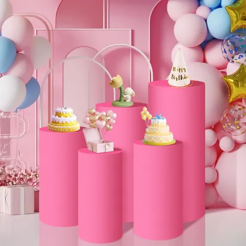 Add-on: Fuchsia Spandex Pedestal Stand Covers