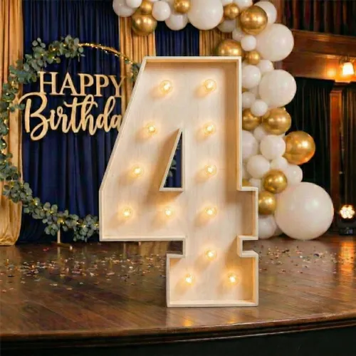 4ft Wood Marquee Number - 4