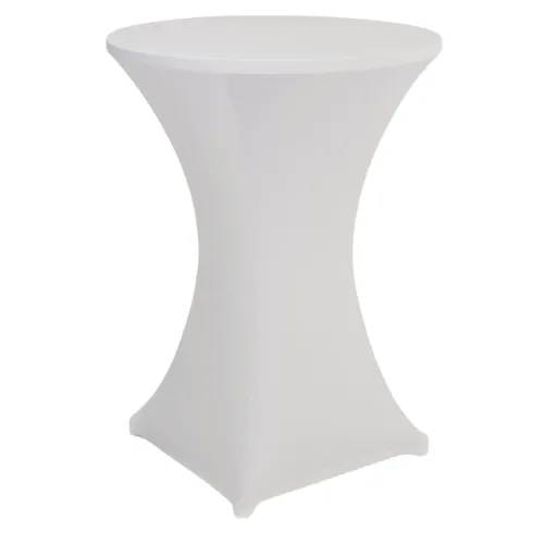 White Highboy Spandex Linen Cover - 42" Cocktail Table