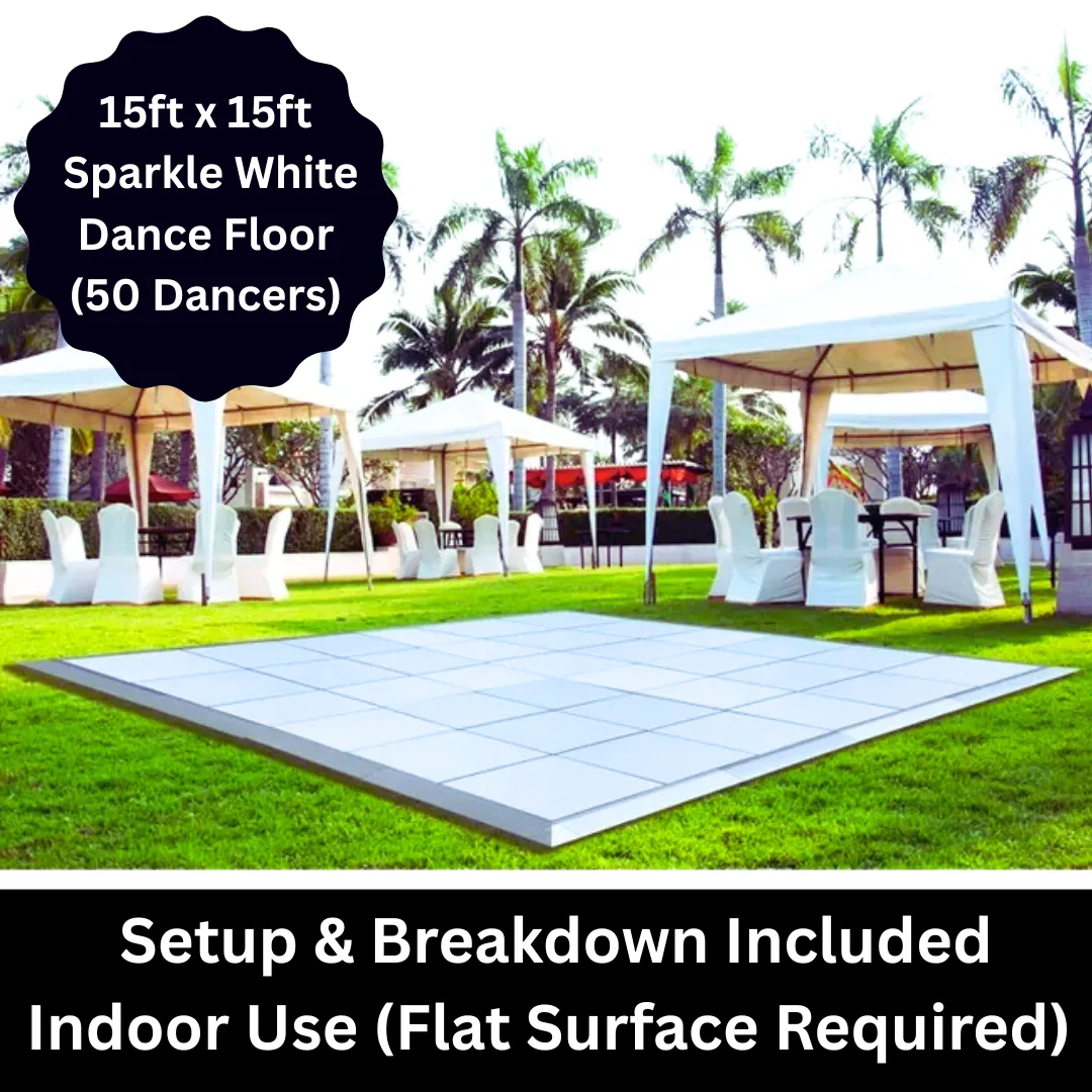 Sparkle White Dance Floor - 15ft x 15ft