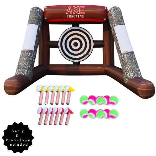 Inflatable Axe Throwing Game - 10ft x 10ft x 9ft