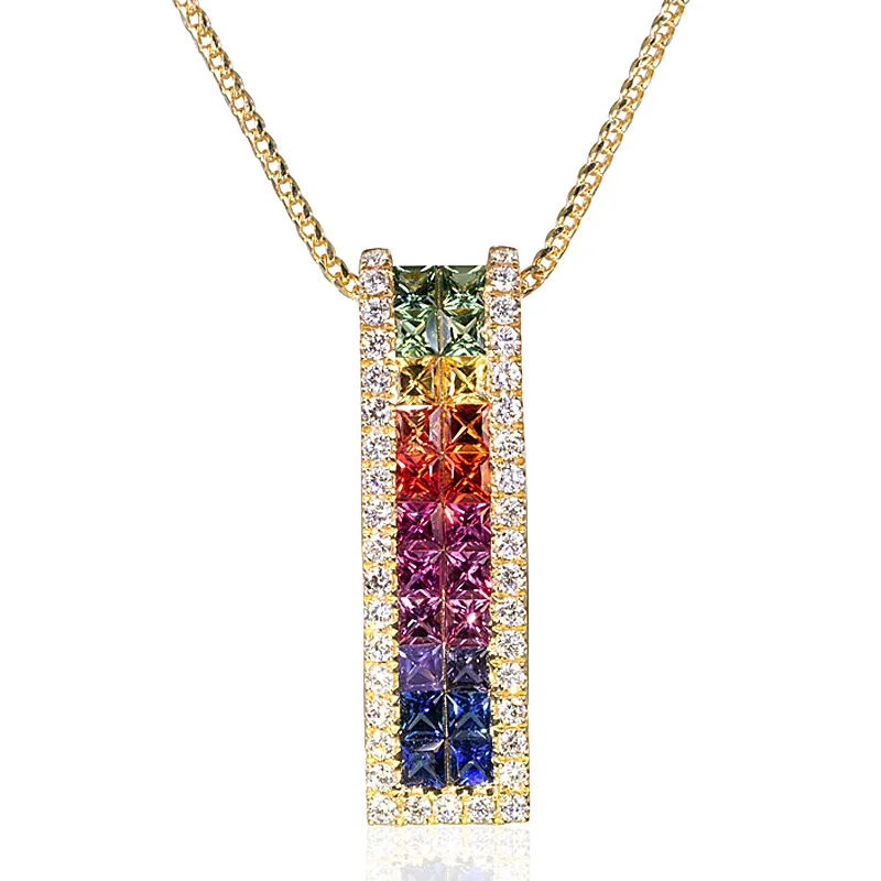 Rainbow Diamond Necklace