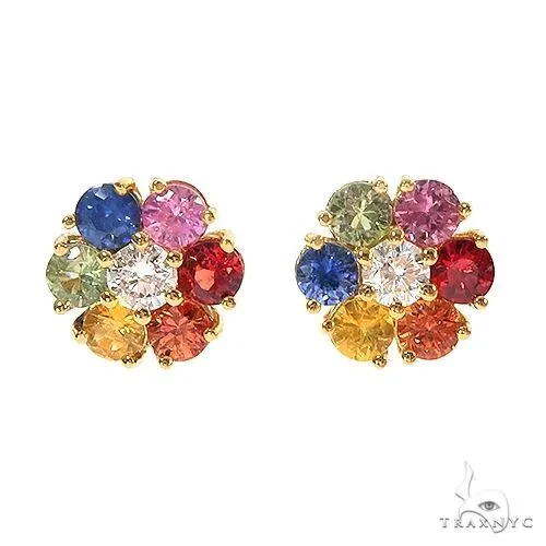Rainbow Diamond Earrings