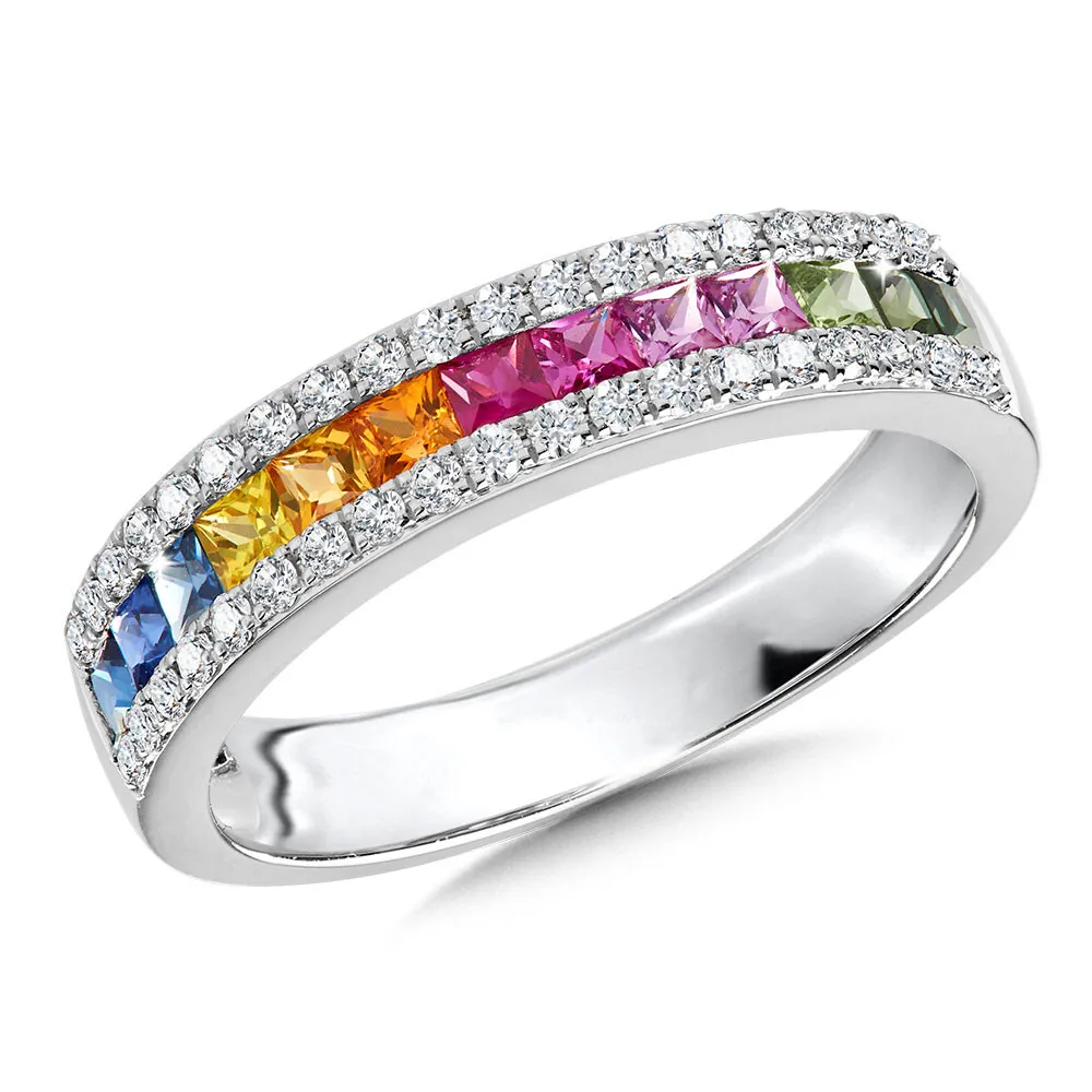 Rainbow Diamond Ring