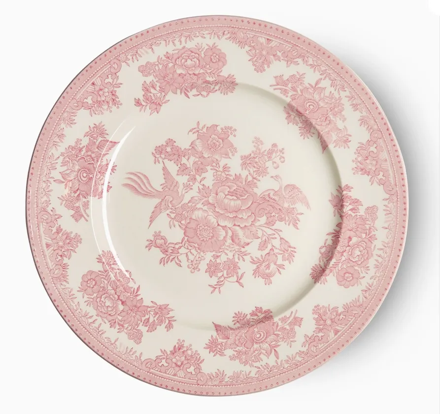 Pink Floral Dinner Plate