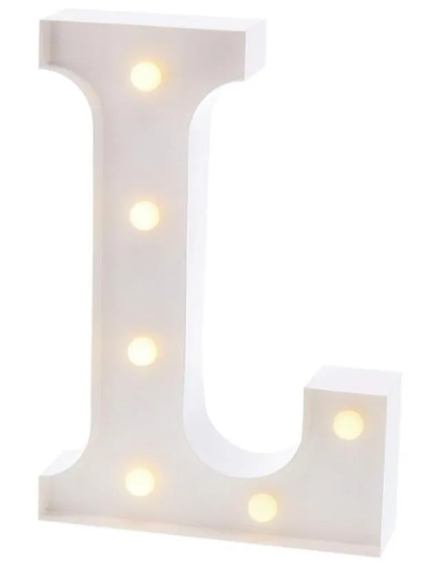 White Metal Marquee Letter "L"