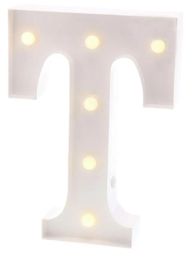 White Metal Marquee Letter "T"