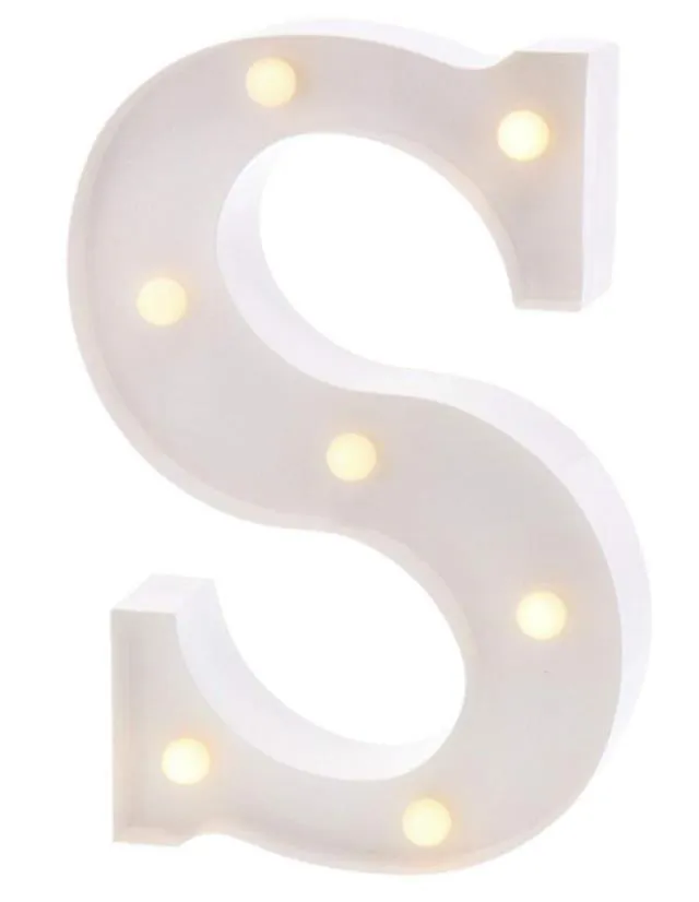 White Metal Marquee Letter "S"