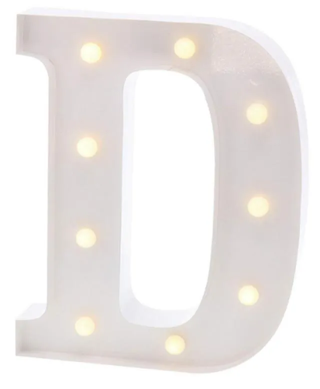 White Metal Marquee Letter "D"