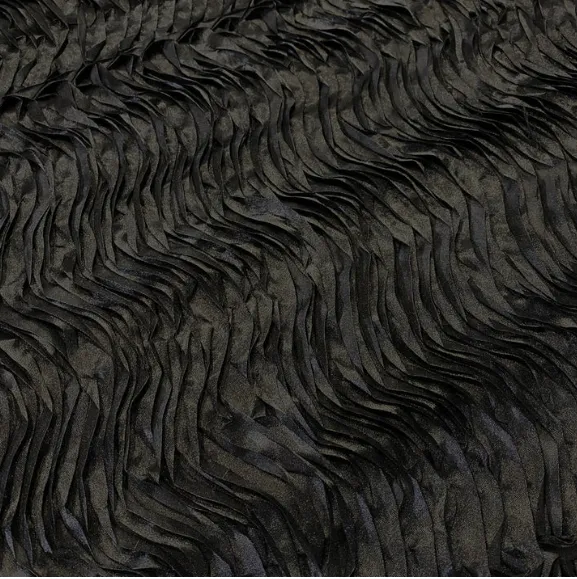 Georgia Black Sequin Ruffle Linen