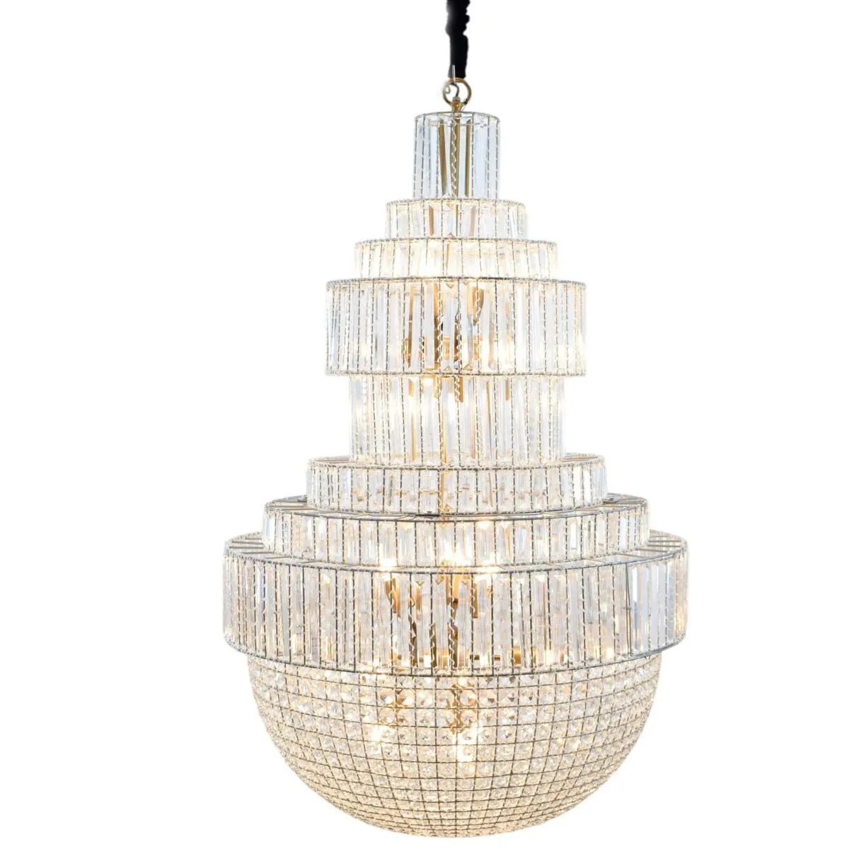 Grand Crystal Tiered Chandelier