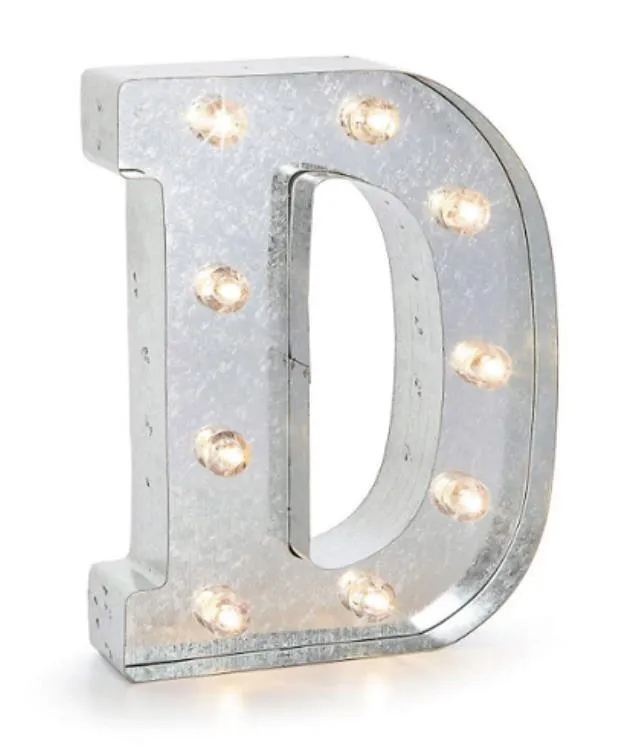 Metal Marquee Letter "D"