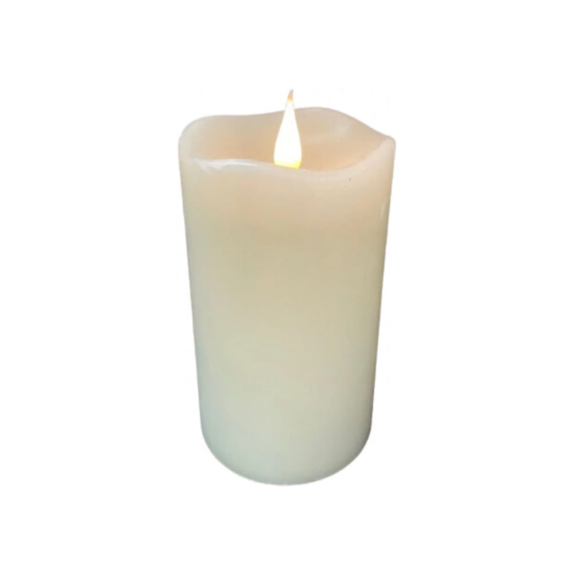 Flameless Moving Flicker Wax Pillar Candle 3" Ivory