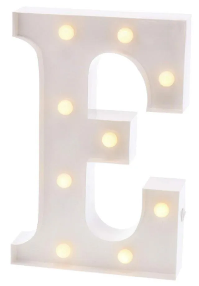 White Metal Marquee Letter "E"