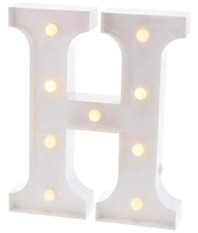 White Metal Marquee Letter "H"