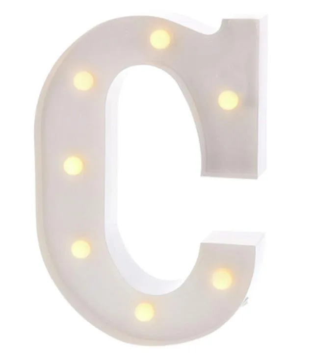 White Metal Marquee Letter "C"