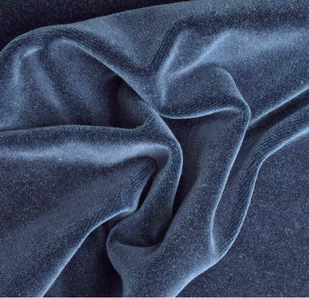 Elizabeth Soft Blue Velvet Linen