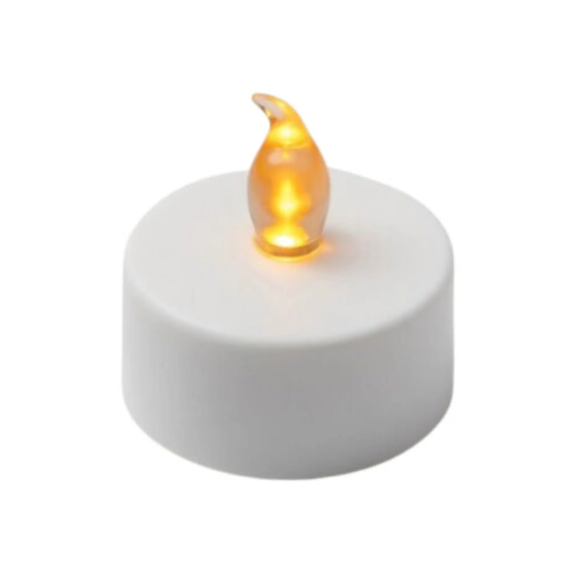 Flameless Flicker Resin Tea Light Candle White 