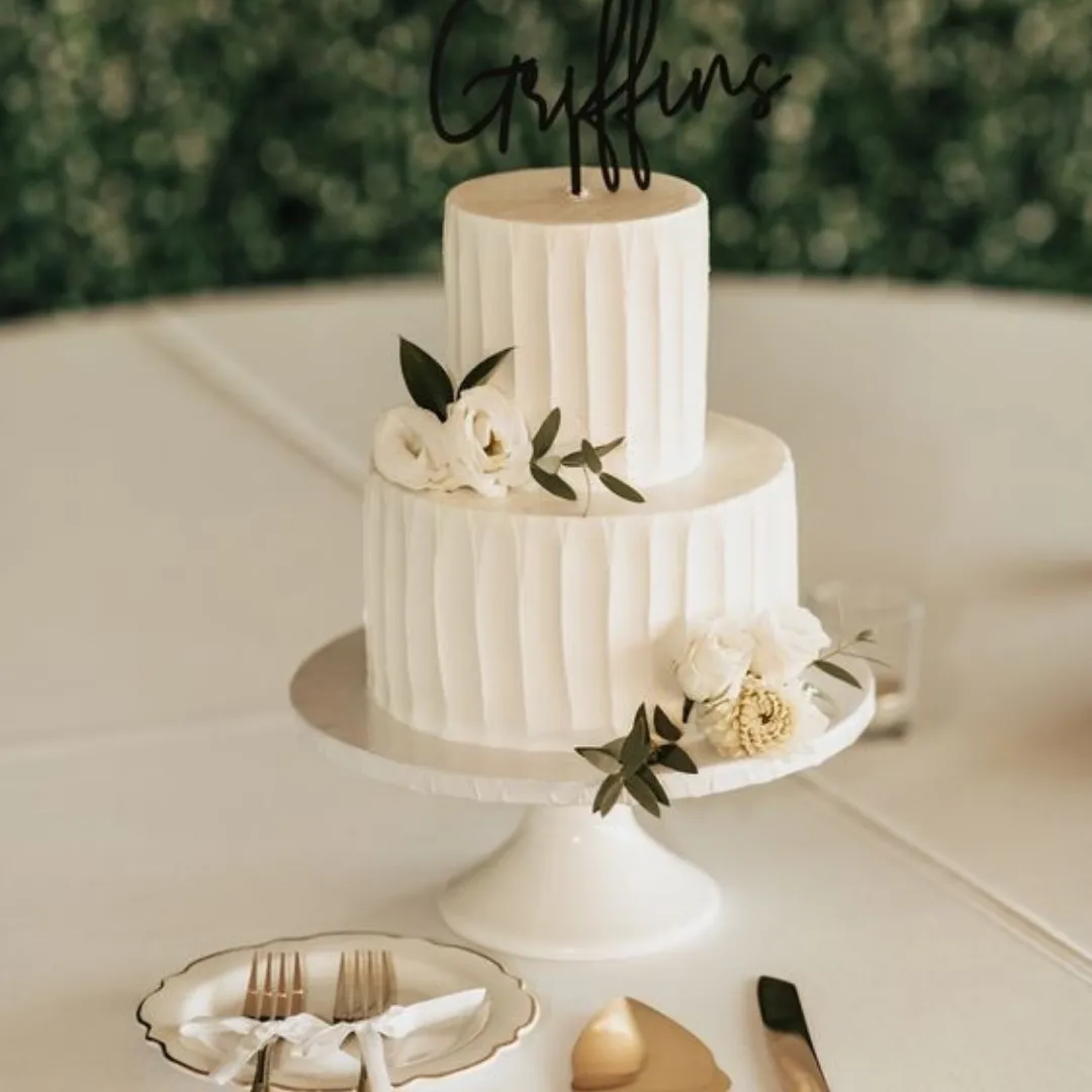 Ebony Porcelain Cake Stand 16x3