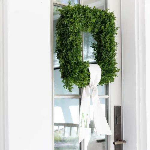Boxwood Square Wreath