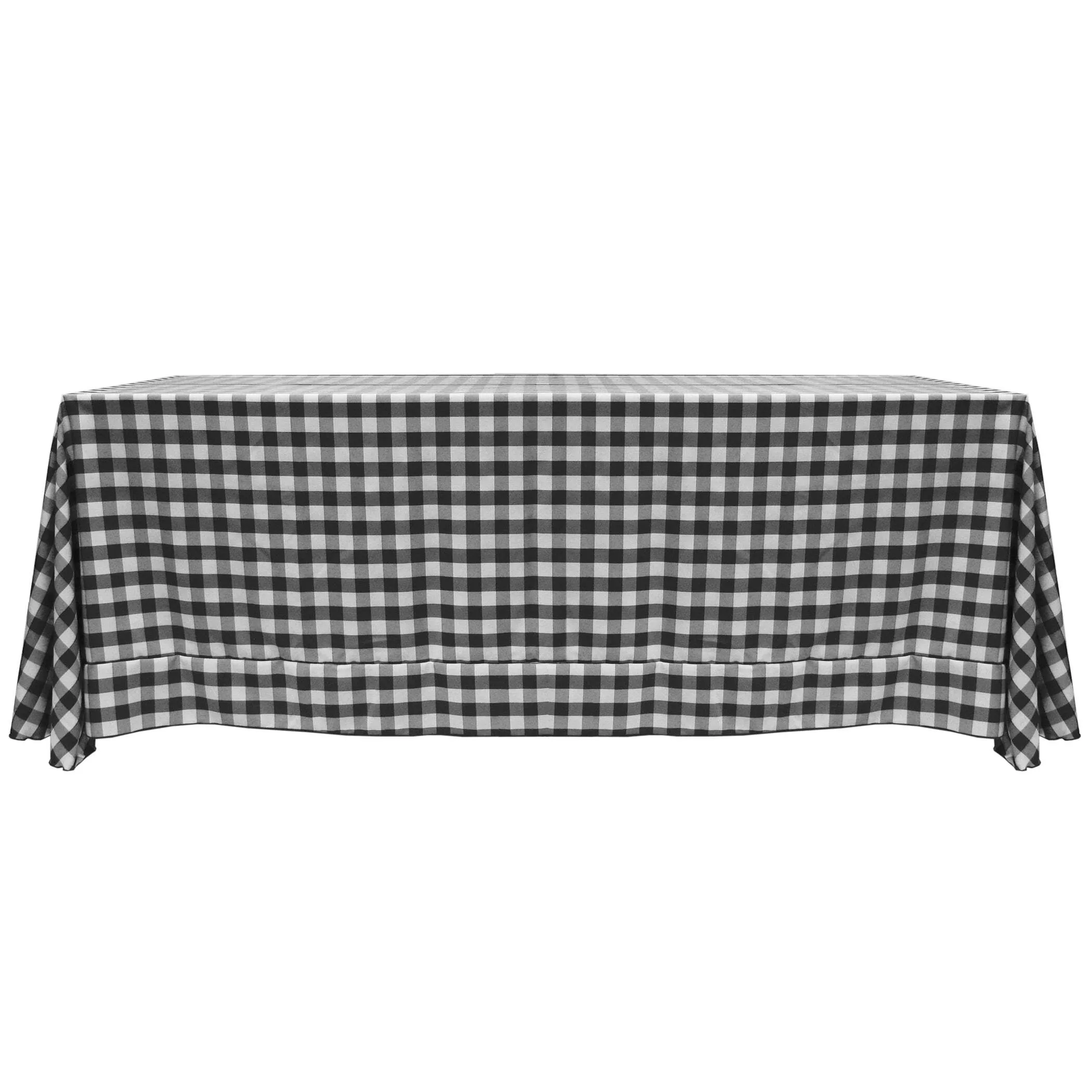 90"x132" Poly Black Rectangle Tablecloth