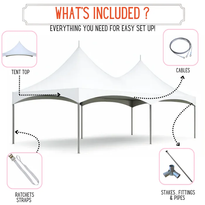 20x40 White Tent (with lights)