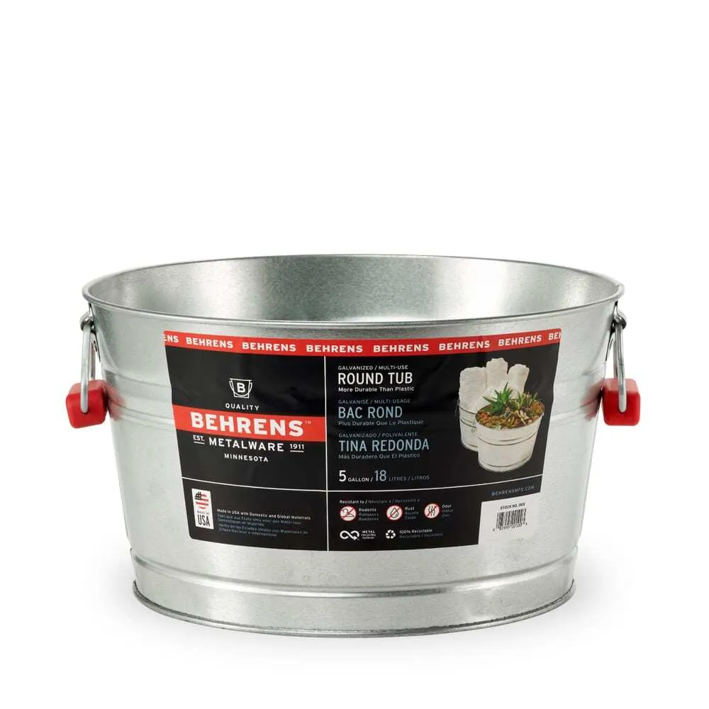 5-Gallon Galvanized Tub