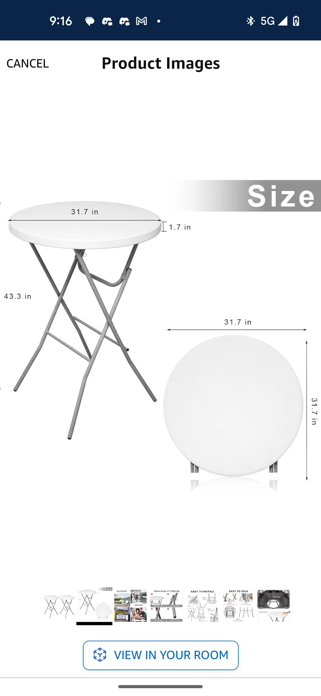 Cocktail table