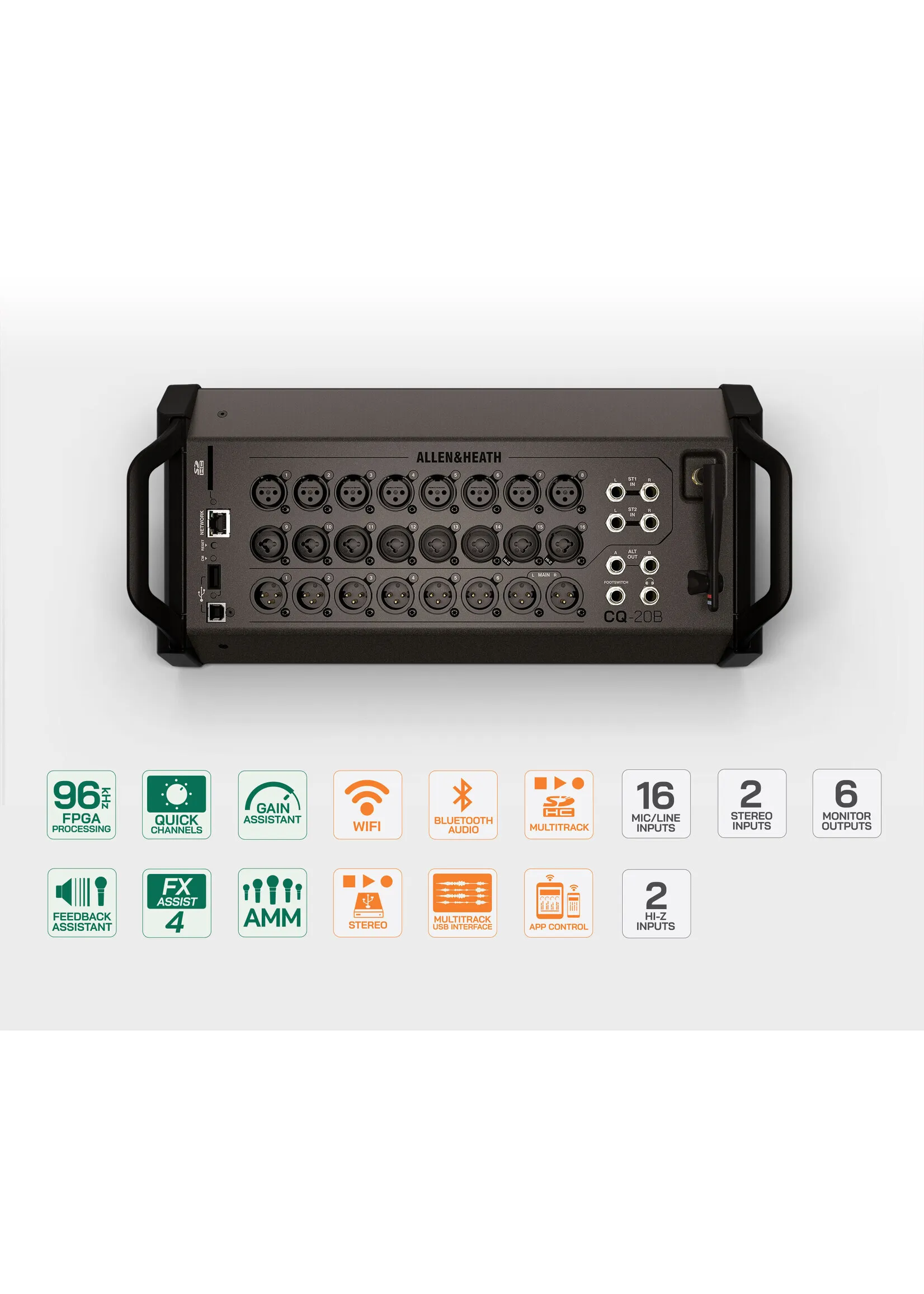 Allen & Heath CQ - 20B Ultra Compact 20 Channel Mixer With Wifi