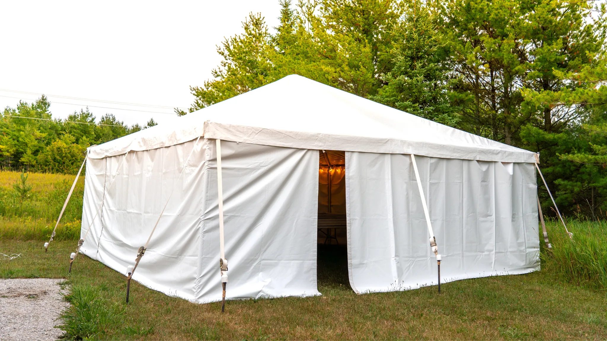 20x20 pole tent sides 