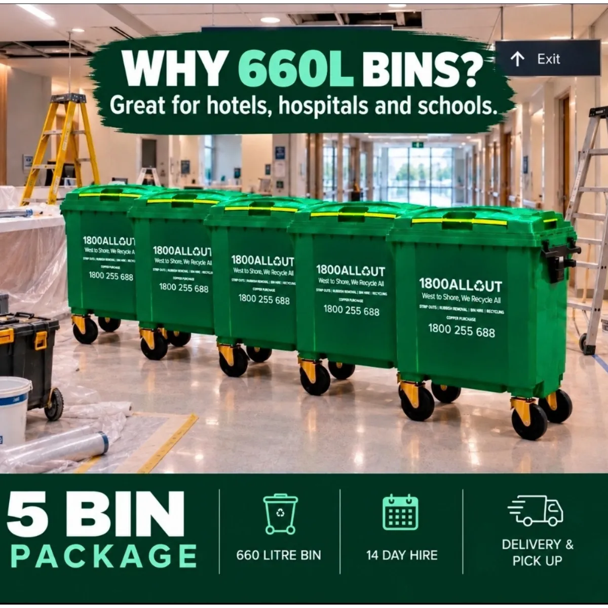 5  x 660L Bin Package