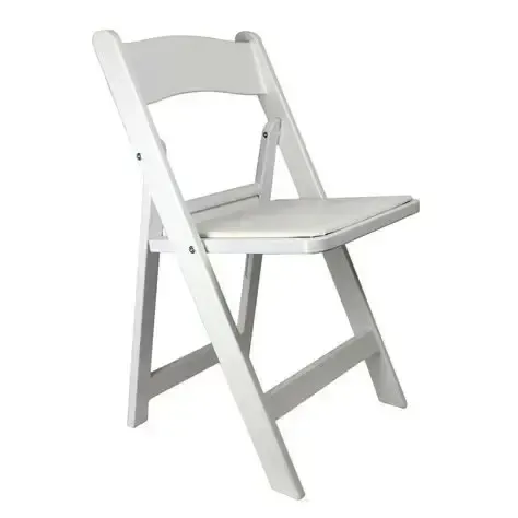 Budget White Padded Resin Garden Chair