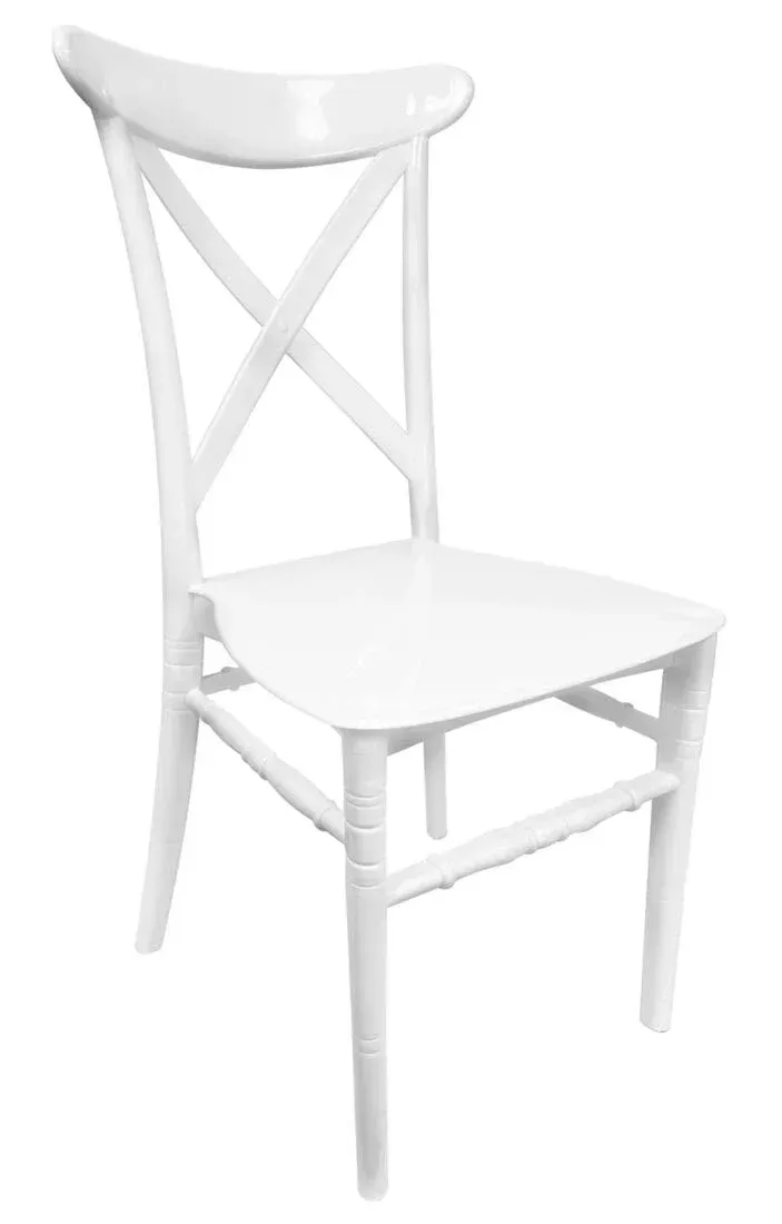 White Resin Crossback Chair