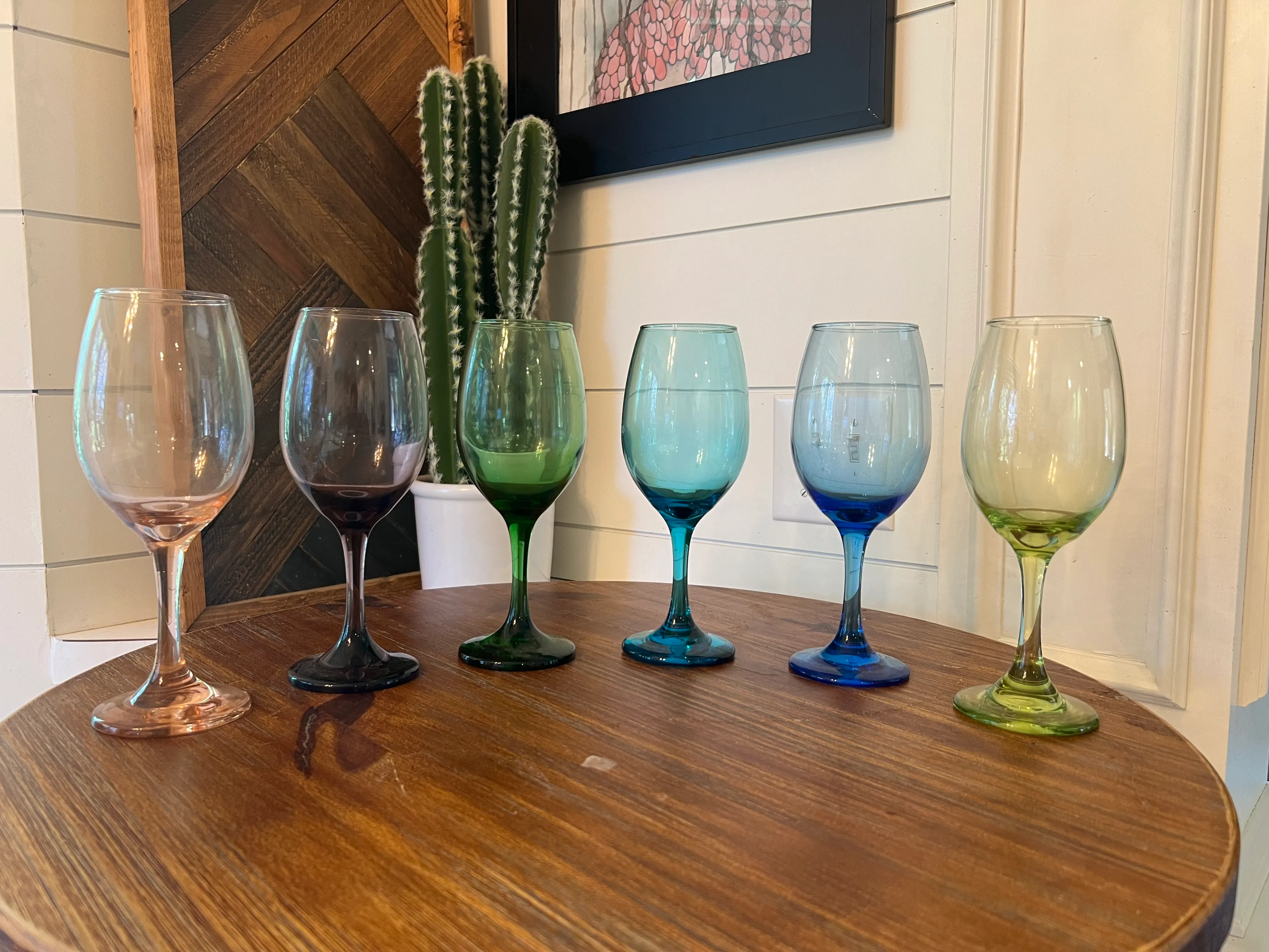 16oz Colored Wine Glass